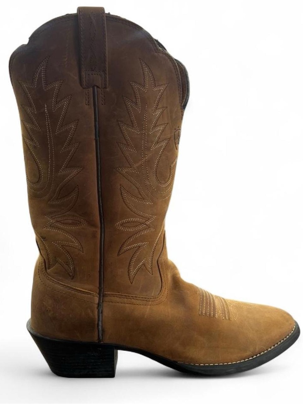 Womens Ariat Western Leather Round Toe Boots size 7 B